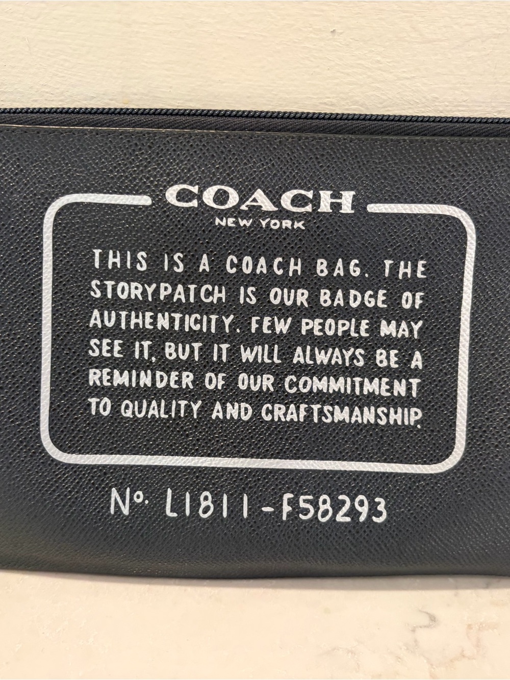 Coach Charcoal Grey Storypatch Wristlet